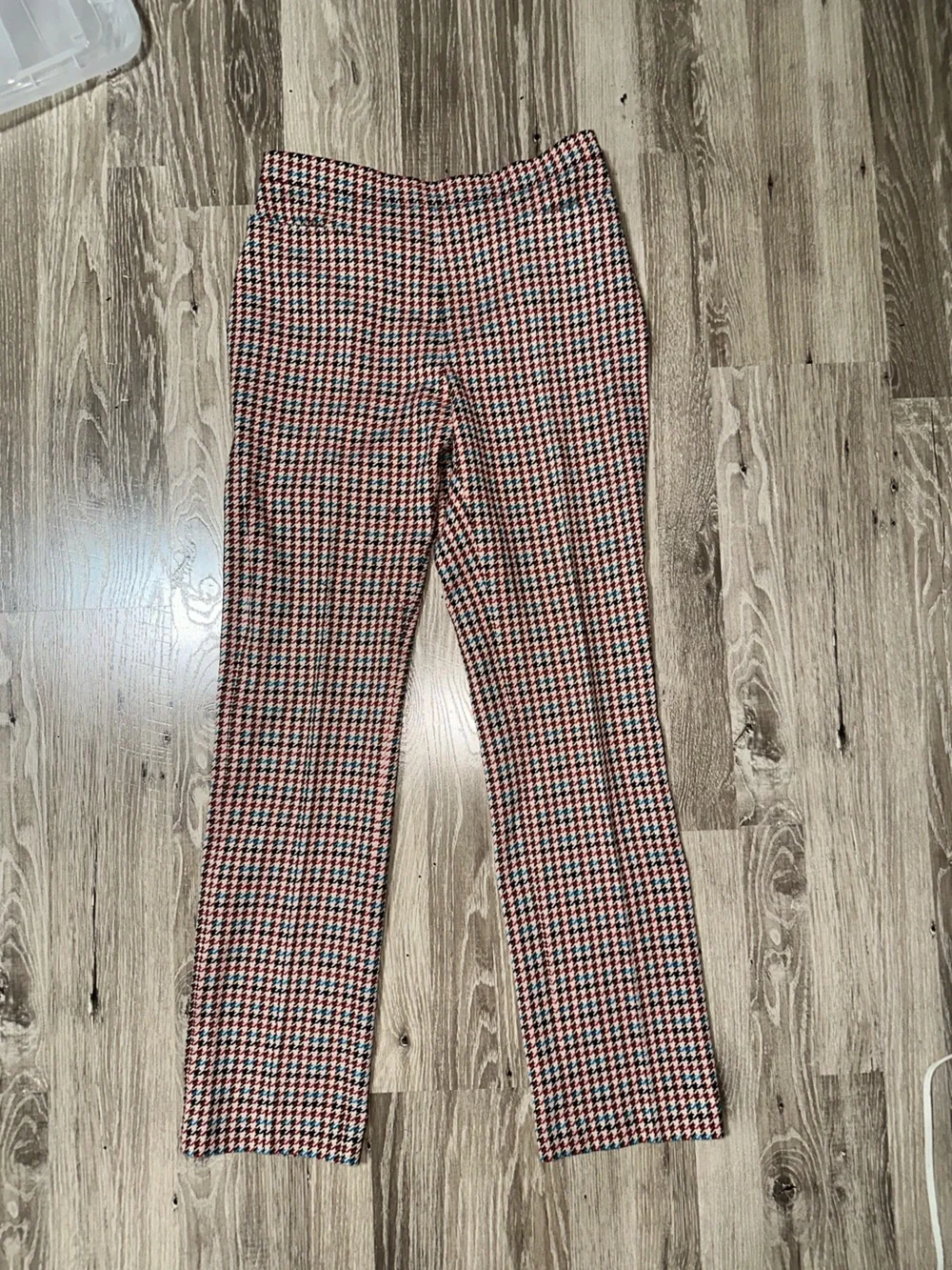 Akris Punto‎ Francoise Houndstooth-Jacquard Slim-Leg Pants Size 6